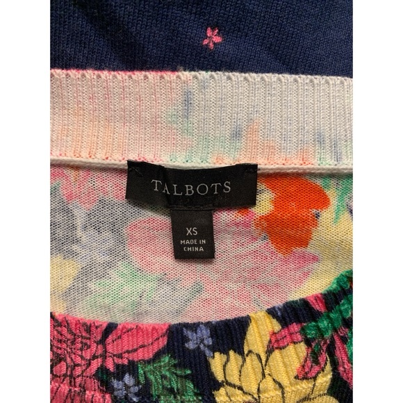 Talbots Floral Pullover Sweater Women’s Size XS - Picture 3 of 4